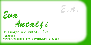eva antalfi business card